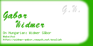 gabor widmer business card
